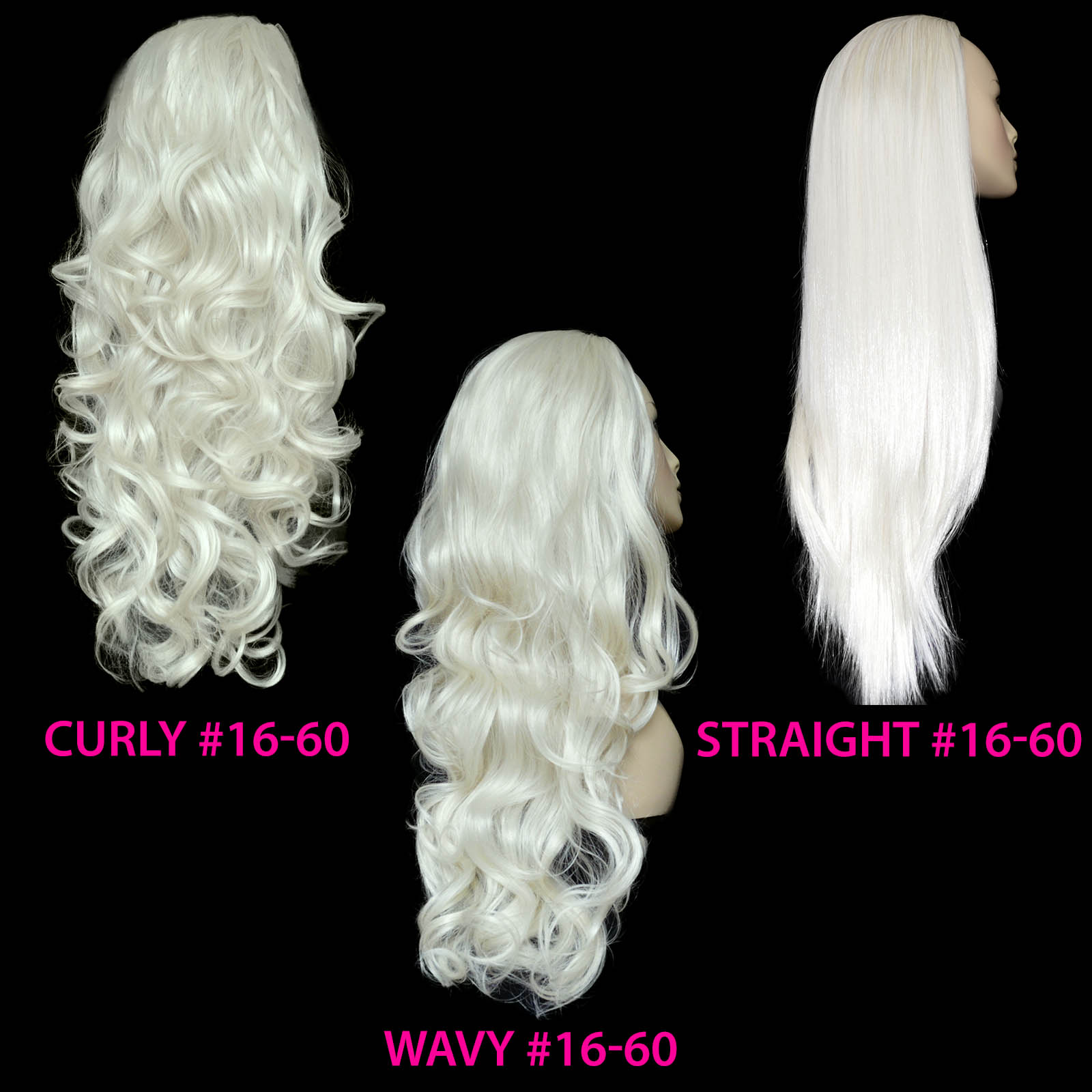 Ladies 34 Wig Half Fall Clip In Hair Piece Platinum Blonde 1660 Sexy Style Ebay 
