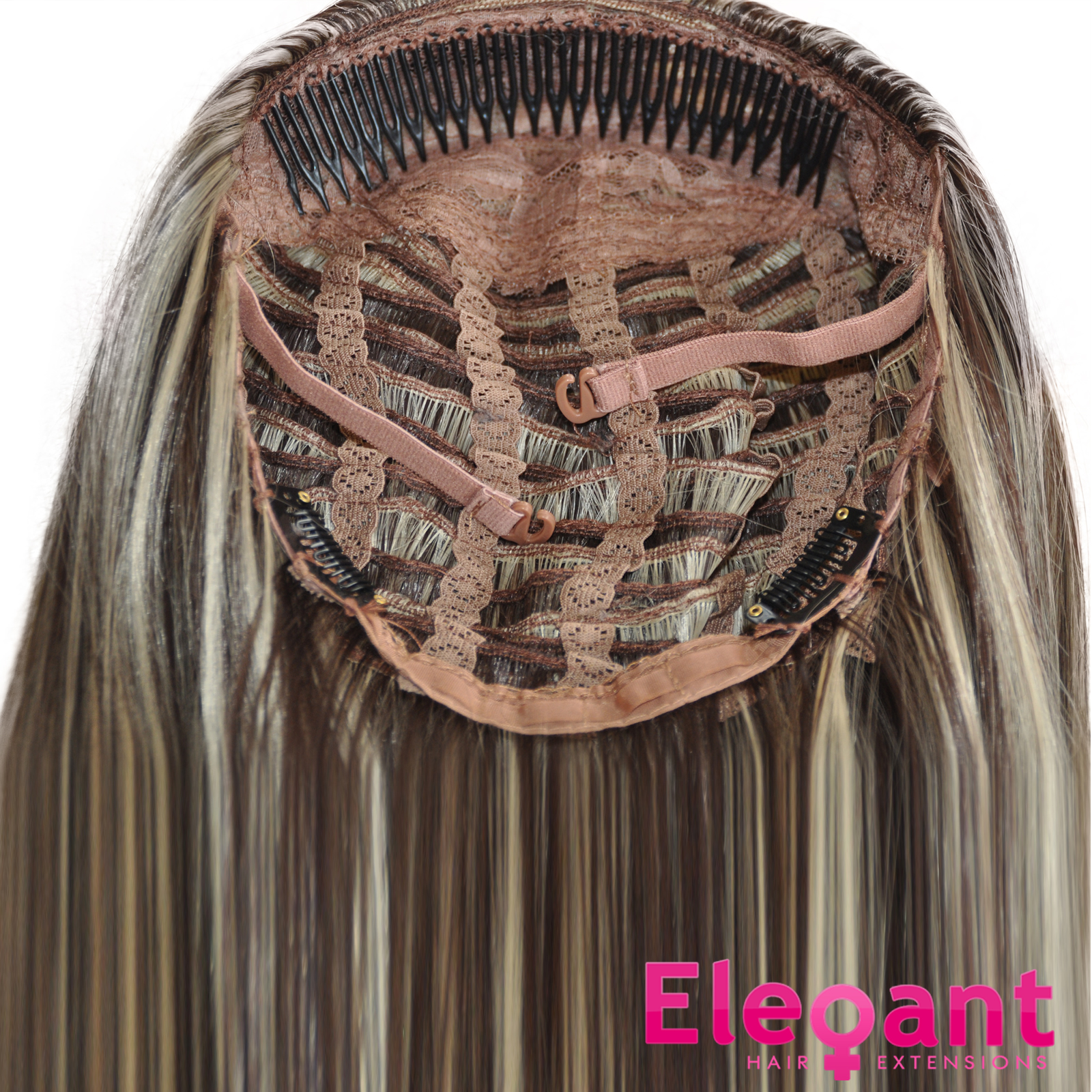 Ladies 34 Wig Half Fall Clip In Hair Piece Platinum Blonde 1660 Sexy