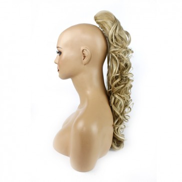 17 Inch Ponytail Curly Claw Clip - Blonde Mix #18/613