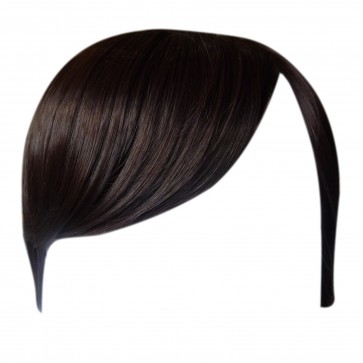 FRINGE BANG Clip in Hair Extension STRAIGHT Dark Brown #4