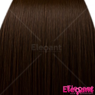 18" Clip in Hair Extensions STRAIGHT Chocolate Brown #8 HALF HEAD 8pcs 60g