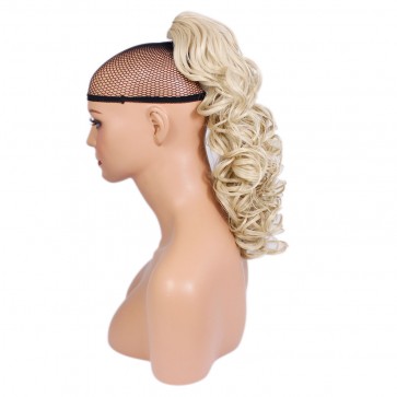 17 Inch Ponytail Curly Claw Clip - Light Blonde