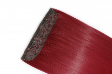 22 Inch Clip in Hair Extensions Straight 8pcs - Pillar Red