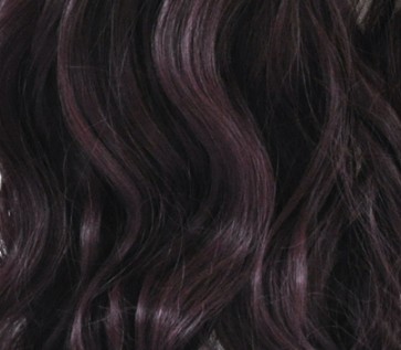 22 Inch Clip in Hair Extensions Curly 8pcs - Dark Plum 
