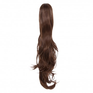22 Inch Ponytail Flick Claw Clip - Chocolate Brown
