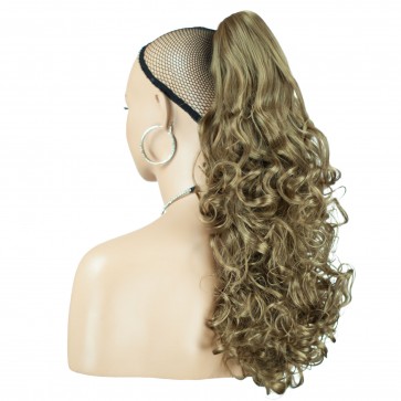 22 Inch Ponytail Curly Claw Clip - Light Brown