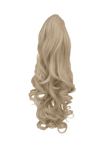 22" PONYTAIL WAVY Champagne Blonde #22 REVERSIBLE Claw Clip