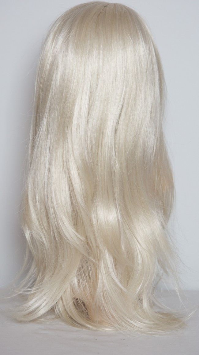 20" Ladies Full WIG Long Hair Piece FLICK Style Platinum Blonde #16/60