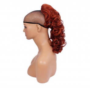 17 Inch Ponytail Curly Claw Clip - Copper