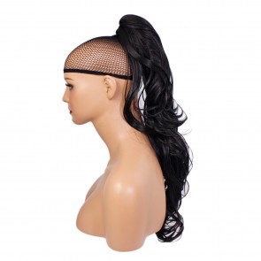22 Inch Ponytail Flick Claw Clip - Natural Black
