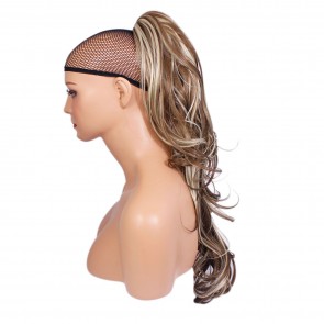 22 Inch Ponytail Flick Claw Clip - Ash Brown/Blonde Mix 10/613