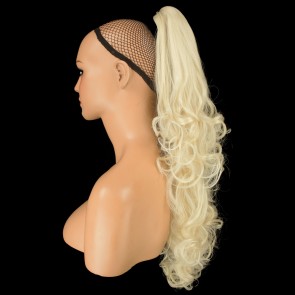 22 Inch Ponytail Falling Curls Claw Clip - Swedish Blonde