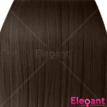 15 Inch Clip in Hair Extensions Straight 8pcs - Light Chocolate Brown