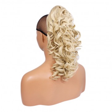 17 Inch Ponytail Curly Claw Clip - Lightest Blonde #60