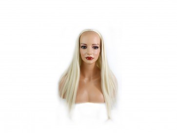 22 Inch Ladies 3/4 Wig Straight - Swedish Blonde