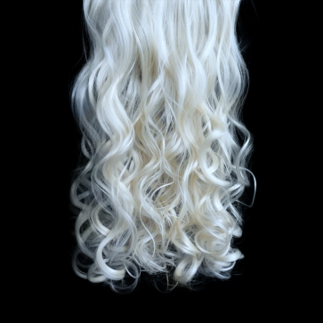 22 Inch Clip in Hair Extensions Curly 8pcs - Swedish Blonde