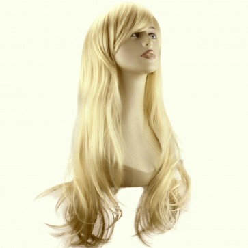20" Ladies Full WIG Long Hair Piece FLICK Style Light Blonde #613
