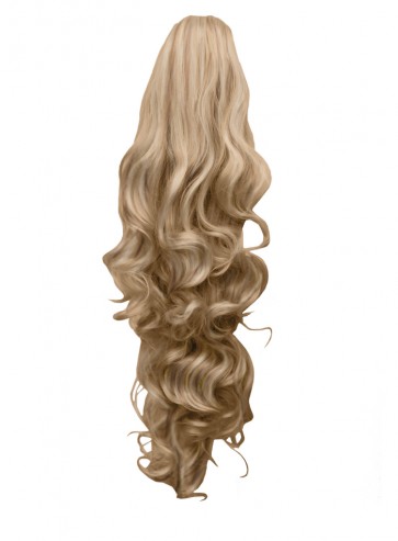 22" PONYTAIL FALLING CURLS Blonde Mix #18/613 REVERSIBLE Claw Clip