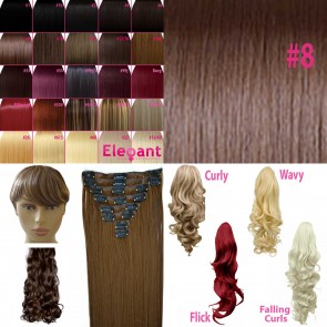 Fringe Bang Clip in Hair Extension - Chocolate Brown #8