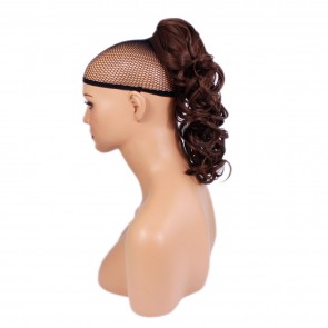 22 Inch Ponytail Wavy Claw Clip - Chocolate Brown