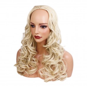 22 Inch Ladies 3/4 Wig Wavy - Lightest Blonde