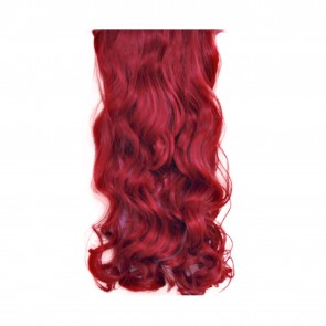 22 Inch Clip in Hair Extensions Curly 8pcs - Pillar Red