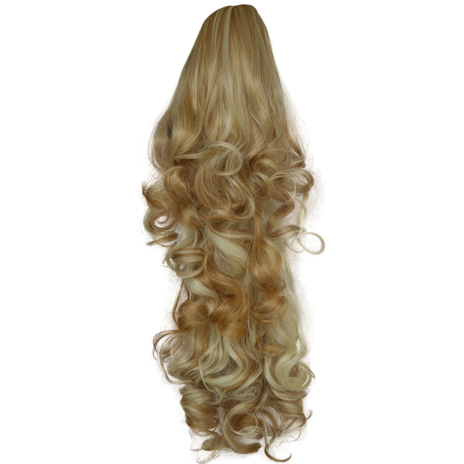 22 Ponytail Clip In Hair Extensions Falling Curls Strawberry